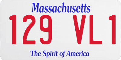 MA license plate 129VL1