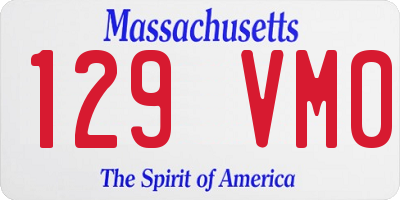 MA license plate 129VM0