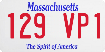 MA license plate 129VP1
