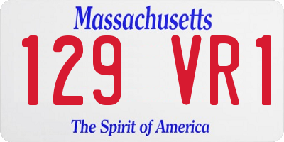 MA license plate 129VR1