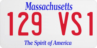 MA license plate 129VS1