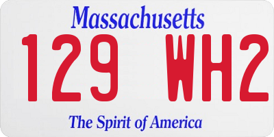 MA license plate 129WH2
