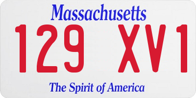 MA license plate 129XV1