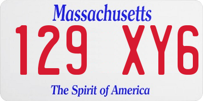 MA license plate 129XY6