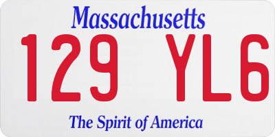 MA license plate 129YL6
