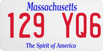 MA license plate 129YQ6