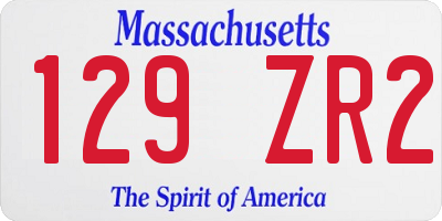 MA license plate 129ZR2