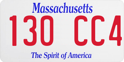 MA license plate 130CC4