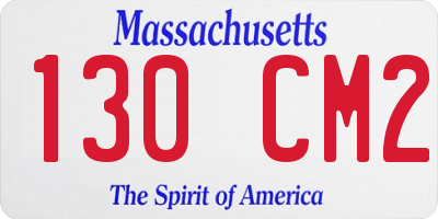 MA license plate 130CM2