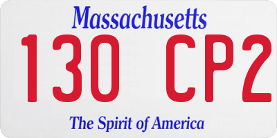 MA license plate 130CP2