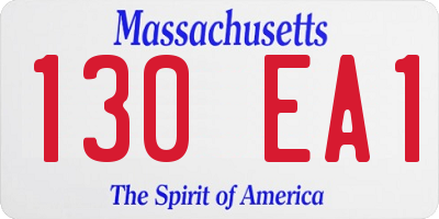 MA license plate 130EA1