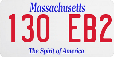 MA license plate 130EB2