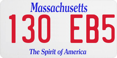 MA license plate 130EB5