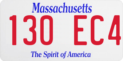 MA license plate 130EC4