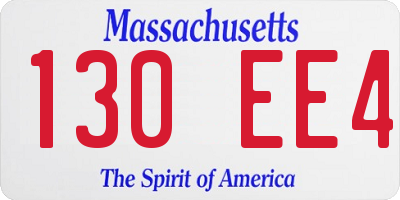 MA license plate 130EE4