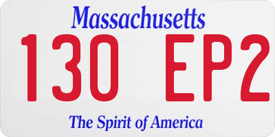 MA license plate 130EP2