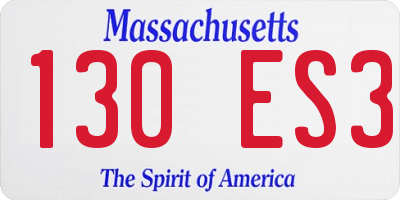 MA license plate 130ES3