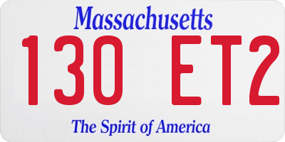 MA license plate 130ET2