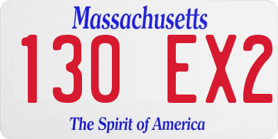 MA license plate 130EX2