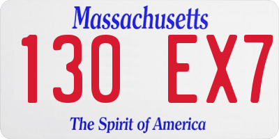 MA license plate 130EX7