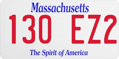 MA license plate 130EZ2