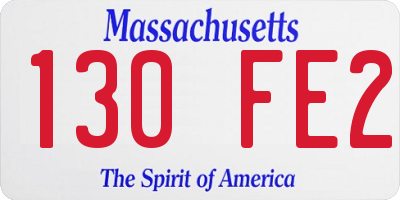 MA license plate 130FE2