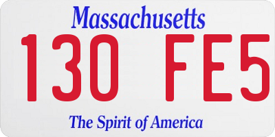 MA license plate 130FE5