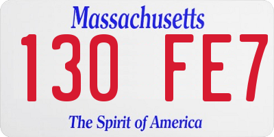 MA license plate 130FE7