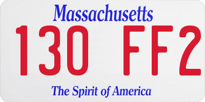 MA license plate 130FF2