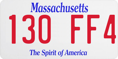 MA license plate 130FF4