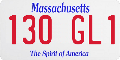 MA license plate 130GL1