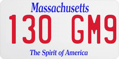 MA license plate 130GM9