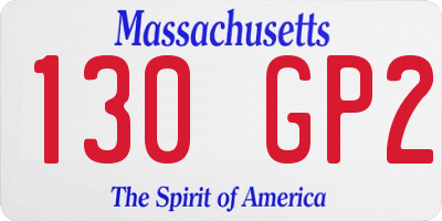 MA license plate 130GP2