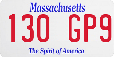 MA license plate 130GP9