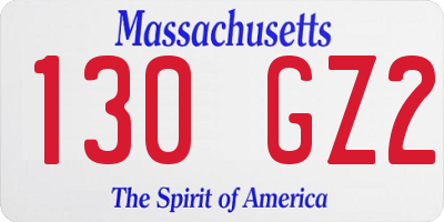 MA license plate 130GZ2