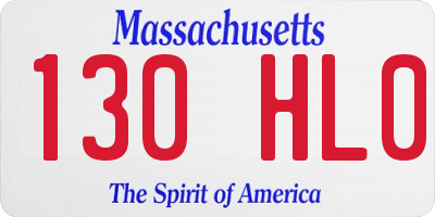 MA license plate 130HL0