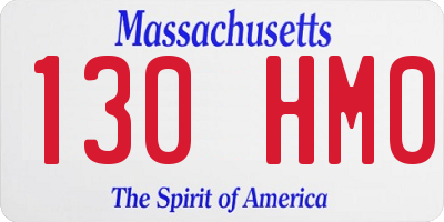 MA license plate 130HM0