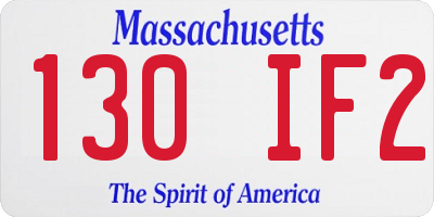 MA license plate 130IF2