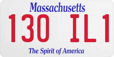 MA license plate 130IL1