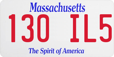 MA license plate 130IL5