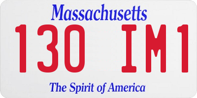 MA license plate 130IM1