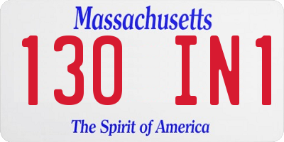 MA license plate 130IN1