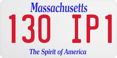 MA license plate 130IP1