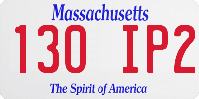 MA license plate 130IP2