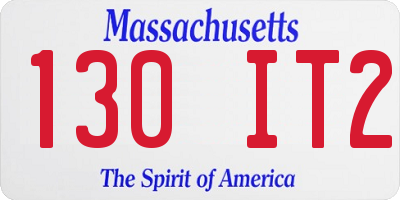 MA license plate 130IT2