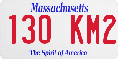 MA license plate 130KM2
