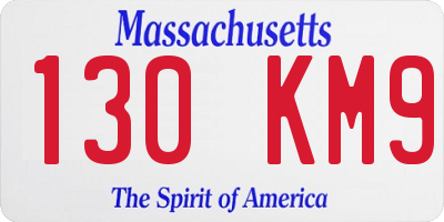 MA license plate 130KM9