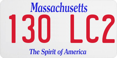 MA license plate 130LC2