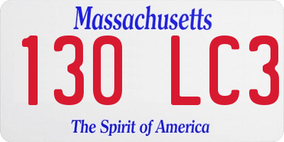MA license plate 130LC3
