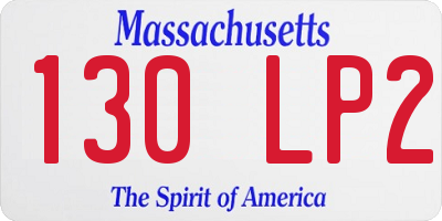 MA license plate 130LP2